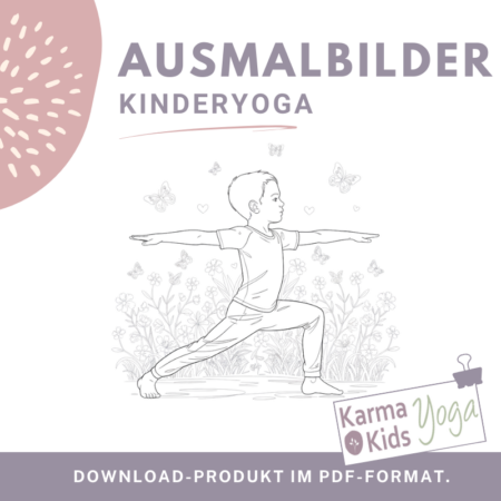 Yoga Ausmalbild Held Virabhadrasana